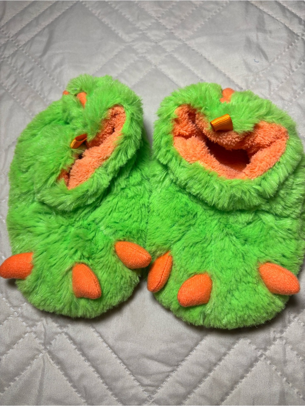Kids Size 6 Plush Monster Slippers